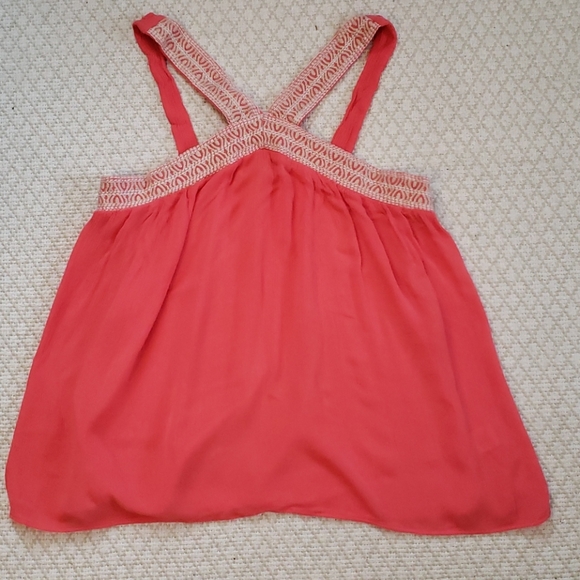 Super B Flowy Coral Tank Top sz M - Picture 2 of 4